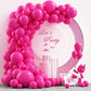 Nisocy Hot Pink Latex Balloon Arch Garland Kit, 102Pcs 18In 12In 10In 5In For Baby Shower Wedding Birthday Valentines Day Prince