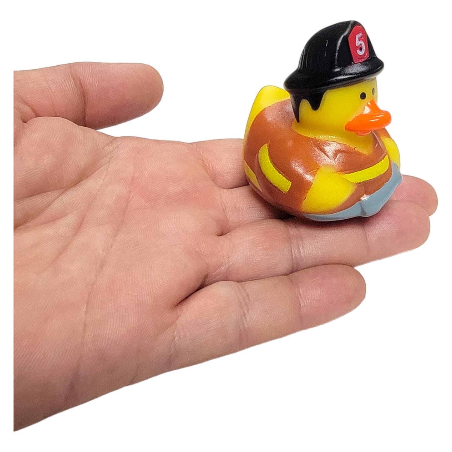 Cool Firefighter Rubber Ducks (2') Standard Size. (12 Pack) Cute Duck Bath Tub Pool Toys. (Firefighter Rubber Ducks)