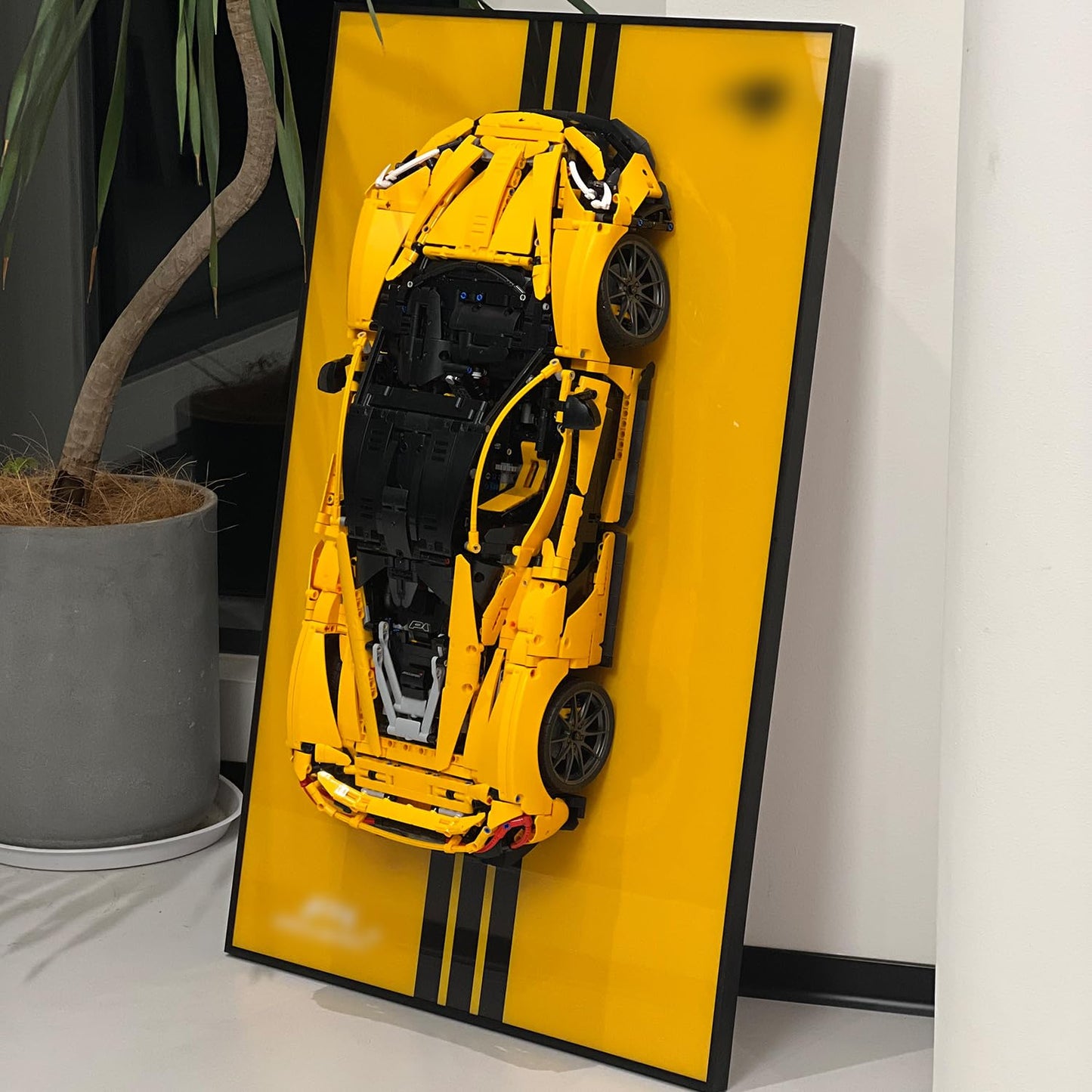iLuane Display Wallboard for Lego Technic McLaren P1 Model Car Racing Hypercar Model Kit 42172  mature-themed Collectibles Wall Mount  Home or Office D?cor  Pinstriped (No Car Included)
