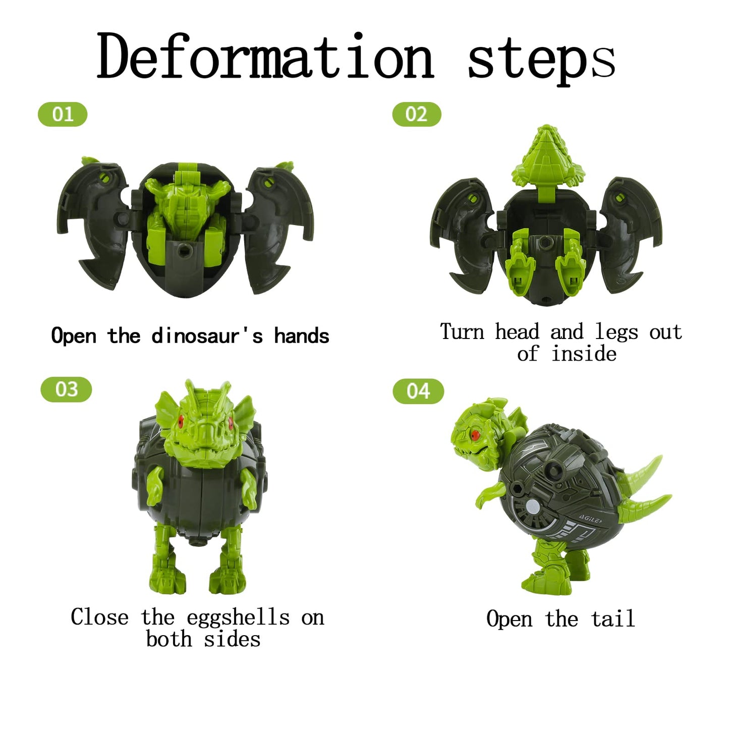 Kaxineu 6 In 1 Stem Dinosaur Robots Transformed Toys Set,Toddler Toys For Kids Boys Ages 6 7 8 9 10+,Dinosaur Toys Christmas Bir