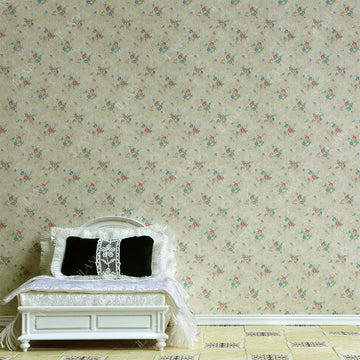 iLAND Originality Dollhouse Wallpaper 39 * 15.7 inch, Dollhouse Accessories on 1:12 Scale or 1:6 Scale (Rose Garden)