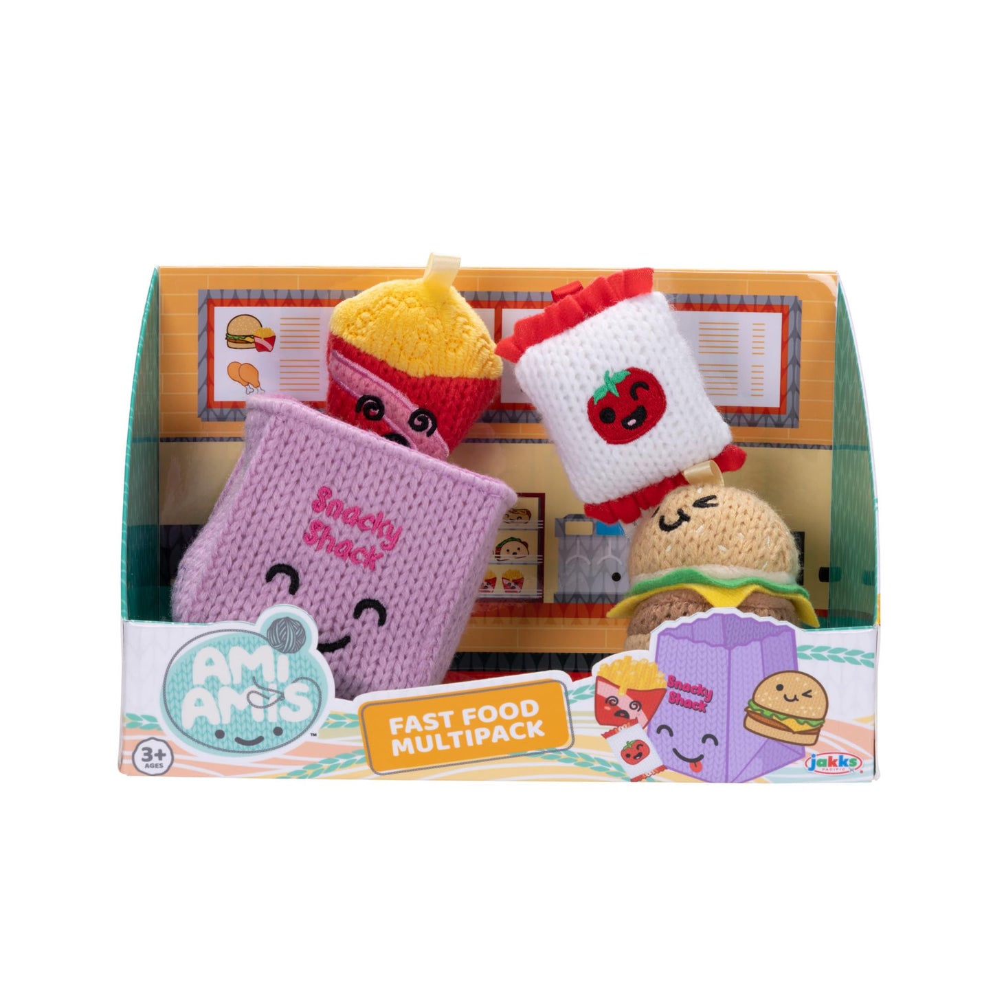 Ami Amis Fast Food Multipack Mini Soft And Cozy Crochet Plush, Adorably Cute Details, Pocket Sized For On The Go Play! Collectio
