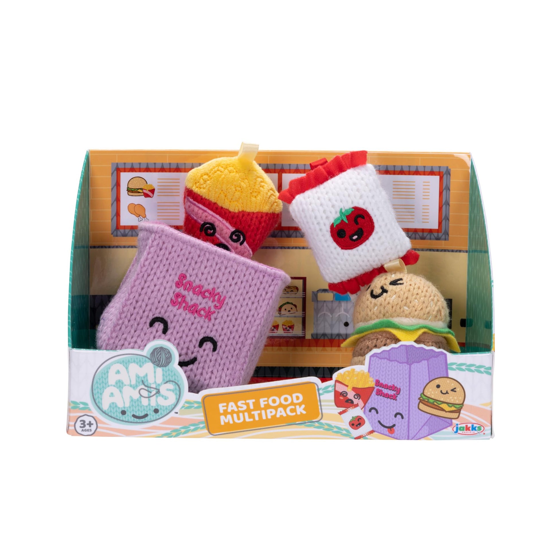 Ami Amis Fast Food Multipack Mini Soft And Cozy Crochet Plush, Adorably Cute Details, Pocket Sized For On The Go Play! Collectio
