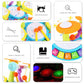 Cozybuy Kids Drum Set For Toddlers 1-3, Baby Drum Set Musical Instruments Toddlers Drum Toys With 2 Drum Sticks, Beats Flash Lig