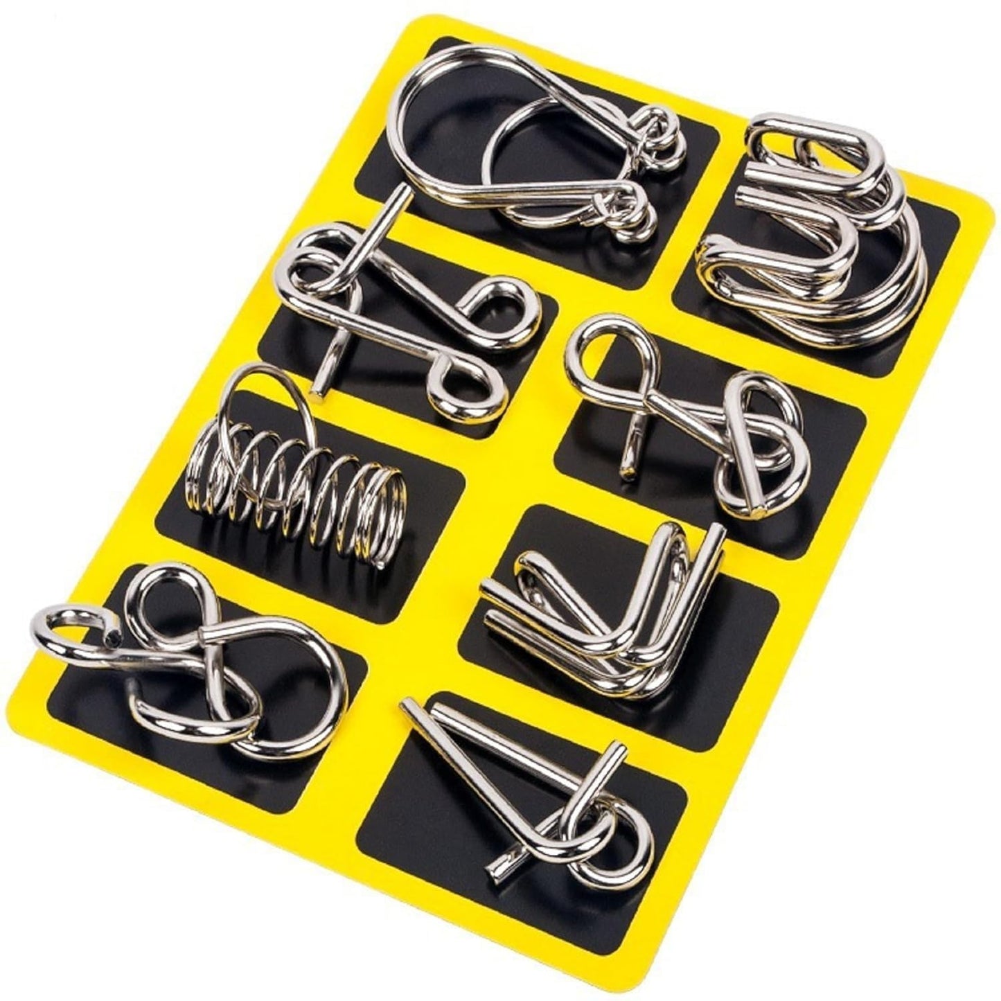 8Pcs Metal Wire Puzzle Set - Problem Solving And Mind Exercise Educational Fidget Toys, Assorted Disentanglement Puzzles For Gif