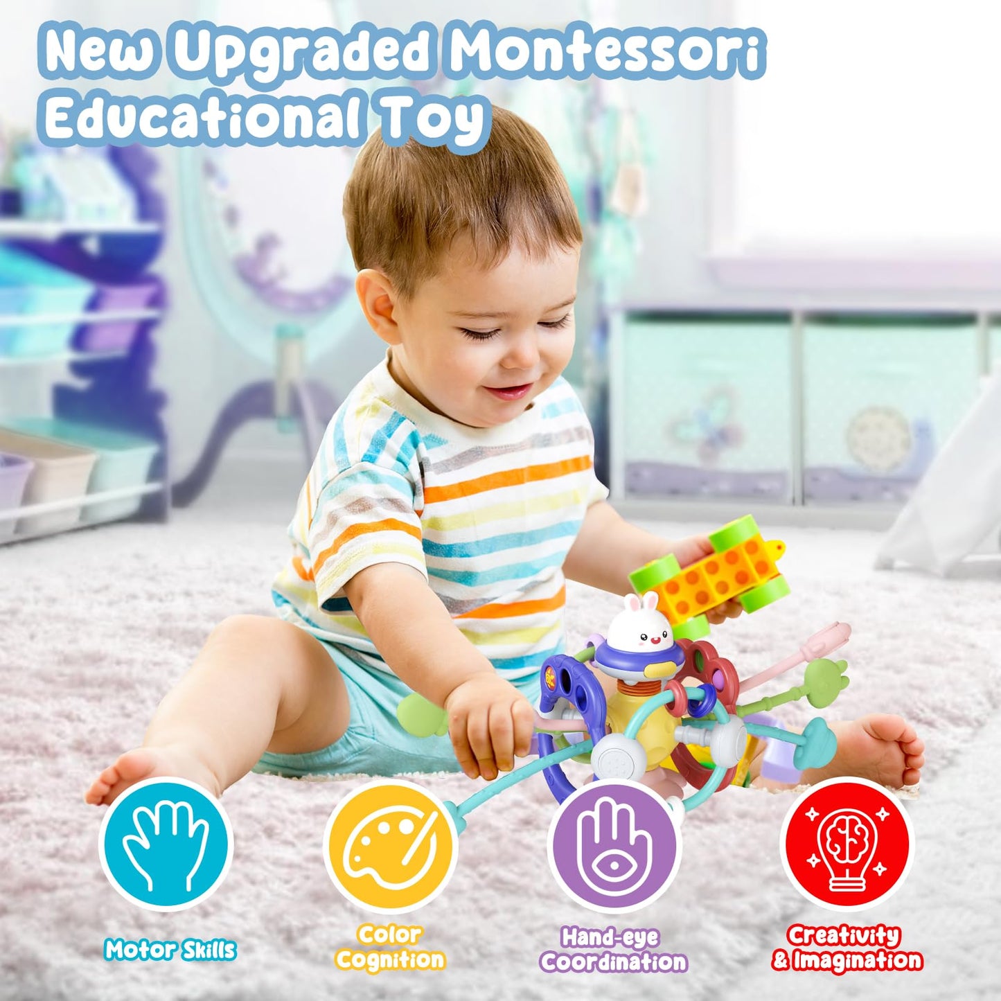 Osimily Montessori Toys For 1 Year Old, Baby Toys For 6-12-18 Months, Travel Sensory Toys For Toddlers 1-3, Learning Fine Motor