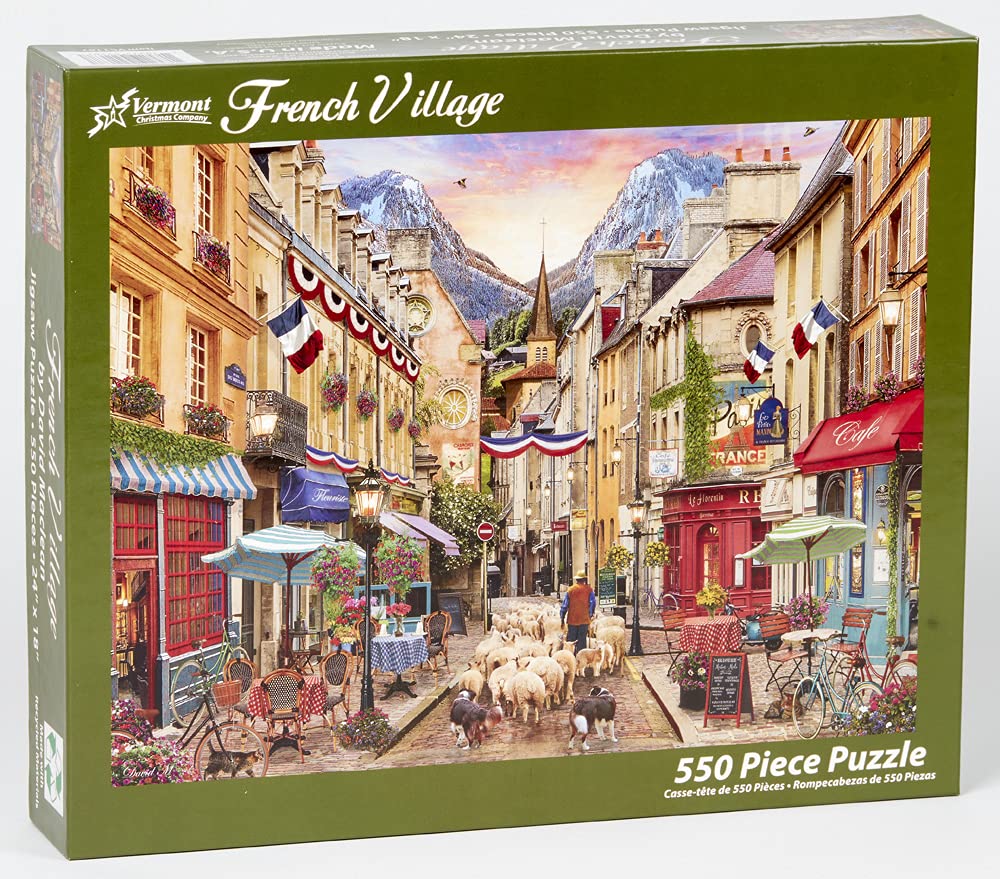 Vermont Christmas Company French Village Jigsaw Puzzle 550 Piece