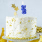 BBTO Half Birthday Candle Cake Topper for 1/2 Year Old, Blue, Paraffin Wax