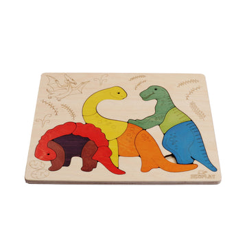 Jurassic Wooden Puzzle | 15 Pieces Jigsaw Puzzle | Dinosaurs For Kids 3 Years And Above