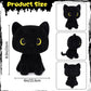 Lsydcarm Black Cat Plush Toy, Cute Black Cat Stuffed Animals Kawaii Black Cat Plushie Doll, Creative Soft Stuffed Cat Plush Toys
