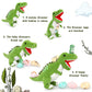 Tezituor Giant Dinosaur Stuffed Animal 23.6'' Big T-Rex Mommy Dinosaur Plush Toy With 3 Cute Baby Dinosaurs & 3 Egg Bags Inside Its Zippered Tummy For Boys Girls