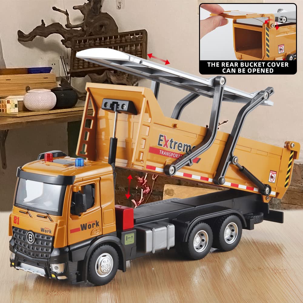 OANMYJJO Children Dump Truck Toy Metal DieCast Construction Truck Toys