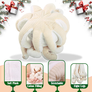 Dentrun Octopus Stuffed Animals, Giant Octopus Plush Doll Play Toys For Kids Girls Boys Adults Birthday Xmas Halloween Present Stuffed Sea Animals Plushie, 7/16/24/32 Inches, 5 Colors