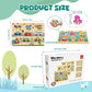 Edutree Wooden Peg Puzzles For Toddlers 1 2 3 4, 6 Pack Educational Peg Puzzles Montessori Toys, Learning Puzzles For Kids Girs