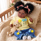 BABESIDE 20 Inch Reborn Baby Dolls Black Lifelike Baby Girl with Soft Body