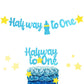 Festiko 1/2 Birthday Decoration  Half Way To One Banner And Cake Topper