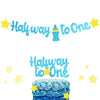 Festiko 1/2 Birthday Decoration  Half Way To One Banner And Cake Topper