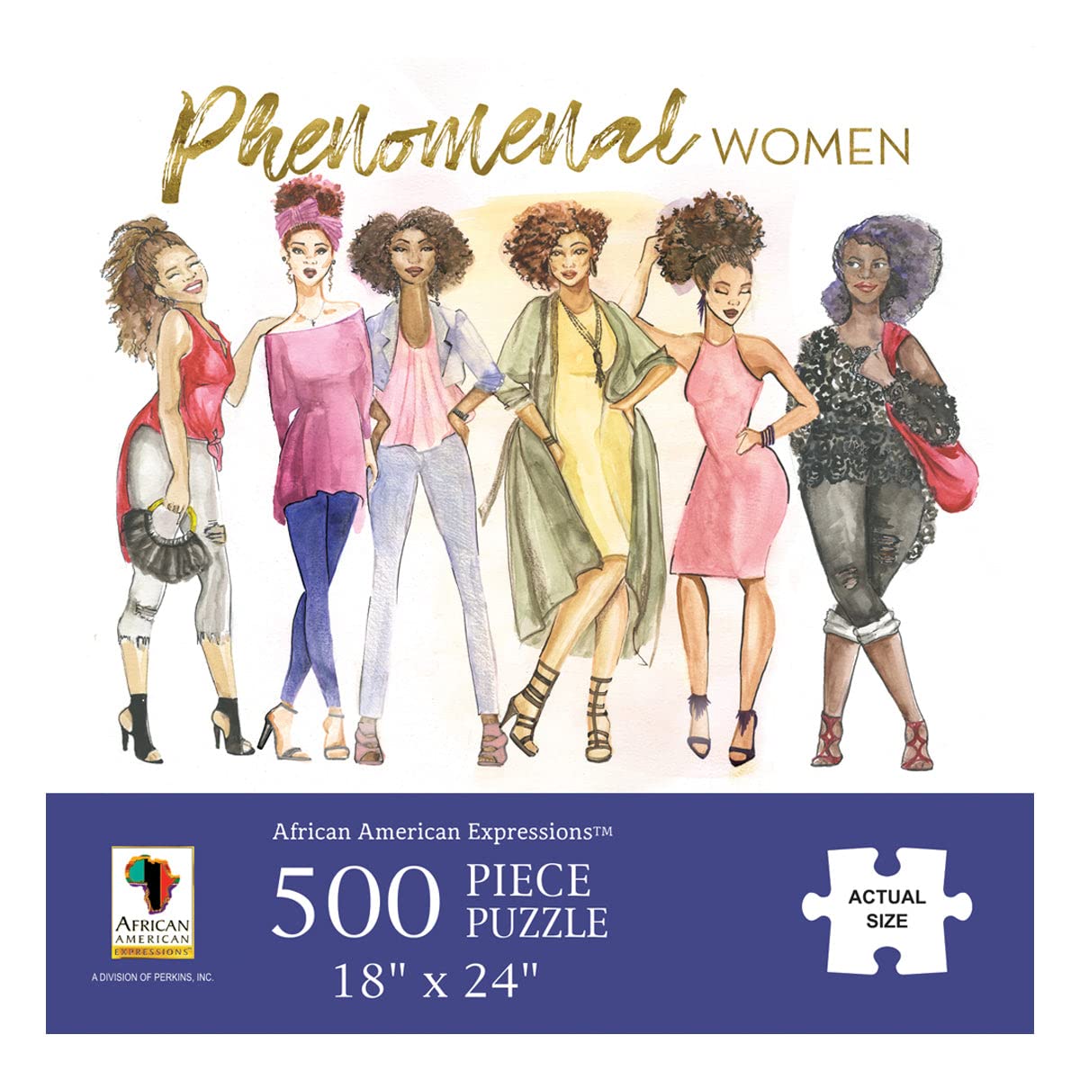 African American Expressions - Phenomenal Women Puzzle – 500-Piece African American Jigsaw Puzzle For Adults | Celebrating Black Women Empowerment & Art