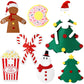 Rtteri 6 Pcs Christmas Elf Clothes Accessories Doll Costume Doughnut Christmas Tree Doll Clothes Felt Snowman Gingerbread Man Do