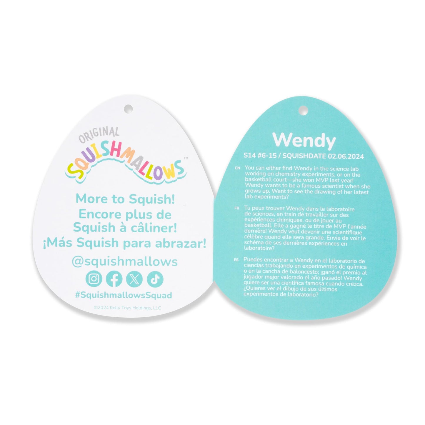 Squishmallows Original 14-Inch Wendy Green Frog With Mushroom Embroidery - Official Jazwares Plush (Large)