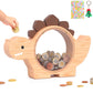 Summidate Wooden Dinosaur Piggy Bank For Kids Boys, Cute Dino Money Bank For Kids Toddlers, Unbreakable Wood Coin Bank, Creative Saving Money Jar Personalized Present For Child Birthday & Decor