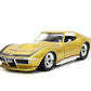 Jada Toys Big Time Muscle 1:24 1969 chevy corvette Stingray ZL-1 Die-cast car gold Toys for Kids and Adults