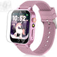 Kids Smart Watch for Girls Age 3-12 with 26 Games Audiobook Learning Cards HD Video Camera Touchscreen Music Player Pedometer Metal Case Kids Watch Toy Birthday Gift with 2 Screen Protector (Pink)