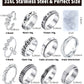 Mucal Fidget Rings For Anxiety 8Pcs Stainless Steel Spinner Ring Anti Anxiety Ring Spinning Moon Star Cool Stress Relieveing Rin