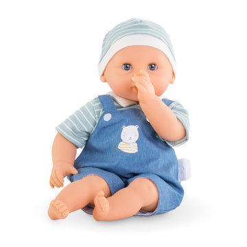 Corolle Bébé Calin Mael Boy Baby Doll - 12' Soft Body Doll With Blue Outfit, Sleeping Eyes That Open And Close, Vanilla Scented, Mon Premier Poupon Collection For Ages 18 Months And Up
