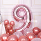 Aule 40 Inch Big Rose Gold 9 Balloon Number Large Foil Helium Number Balloons 0-9 Jumbo Giant Happy 9Th Birthday Party Decoratio