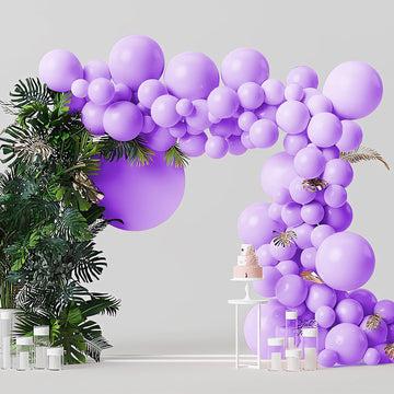 200 Pieces Pastel Purple Balloon Arch Kit Light Purple Balloons Lilac Balloon Garland Lavender Balloon Arch Kit For Purple Weddi
