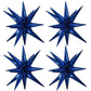 Toniful 4 Pcs 22Inch 4D Navy Blue Explosion Star Mylar Balloons 14Point Star Balloons For Party Backdrop Christmas,New Year Birt