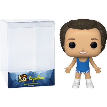 Richard Simmon S: P O P ! Icons Vinyl Figurine Bundle With 1 Compatible  'Toysdiva ' Graphic Protector (057-52614 - B)