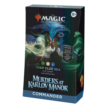 Magic: The Gathering Murders at Karlov Manor Commander Deck - Deep Clue Sea (100-Card Deck  2-Card Collector Booster Sample Pack + Accessories)