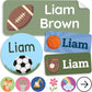 Personalized Daycare Name Labels for Kids [70pcs, League] - Waterproof Name Stickers for School, Baby Bottles & Clothing - Custo