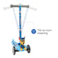 VOYAGER Paw Patrol Chase Kick Scooter - 3 Wheeled Light Up, Anti-Slip Deck, Rear Brake, Lean to Steer, for Kids 3+, 75 LB Limit