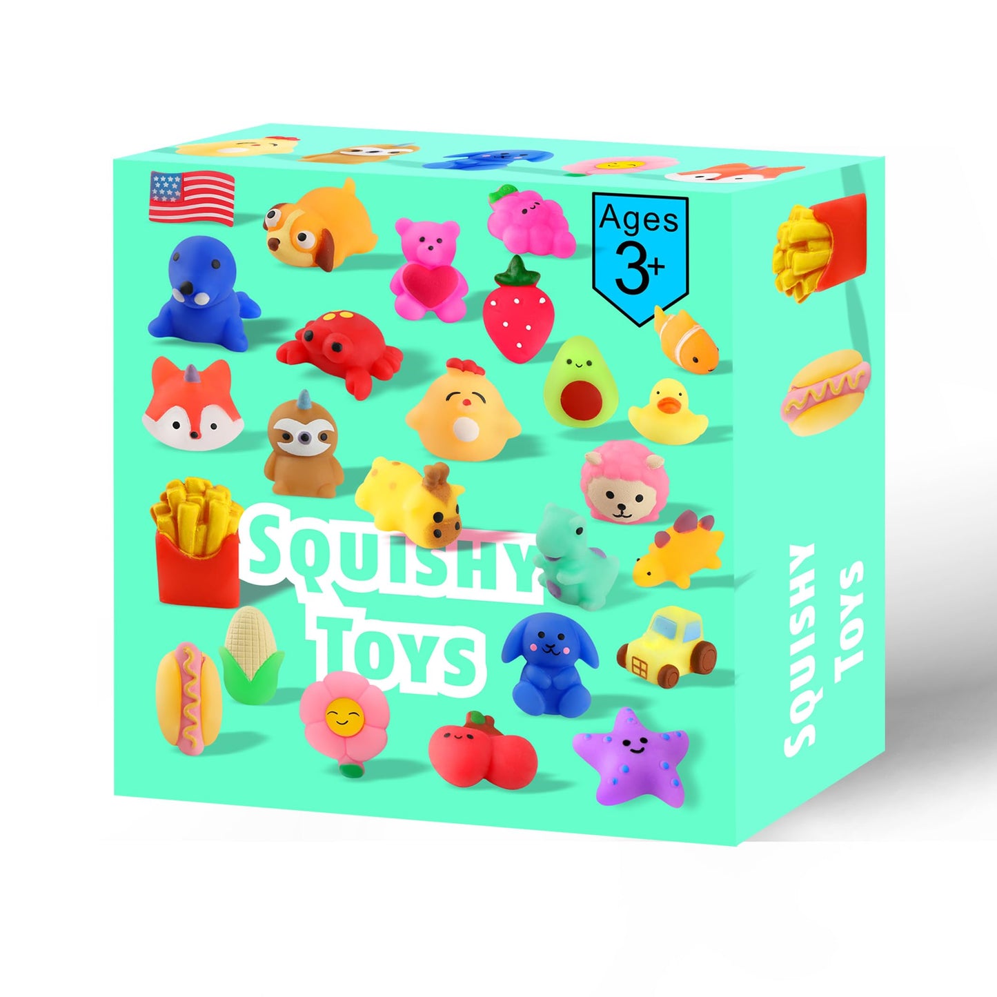 Vnamo Squishy Toys, 27-Pack Squishies Party Favors For Boys Girls Kids, Mochi Mini Kawaii Squishy Fidget Stress Reliever Anxiety