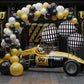 Black White Yellow Balloon Arch Kit,One Happy Dude Balloons Garland Kit With Black White Checkered Star Balloons For One Happy Dude Birthday Boys 1St Birthday Party Decorations