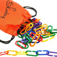 Skoolzy Math Links 120 Pcs - 6 Pk - Plastic Links For Kids Learning - Toy Chain Links - Plastic Links For Kids - Math Manipulative For 3, 4-8 Year