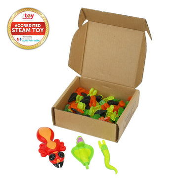 Zing Klixx Creaturez Combo Pack - Create Stop Motion Animation, Snap And Click Fidget Toys For Stress Relief, Great For Kids Ages 4 And Up (Fire Ant + Cobra)