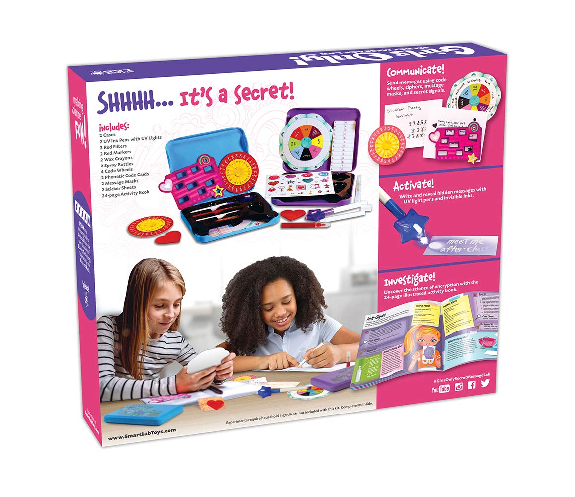 SMARTLAB Secret Message Lab - 25 Science Activities, Purple, Standard Size, Model SL11901, Plastic
