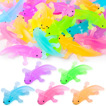 30Pcs Axolotl Animals Toys Bulk Cute Squeeze Axolotl Fidget Stress Relief, Salamander Animal Sensory Toys For Child Relax Meetin
