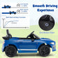 Costzon 12V Ford Mustang GT500 Ride-On Car for Kids, Blue, Large, Remote Control, USB, Radio, High/Low Speed, Soft Start