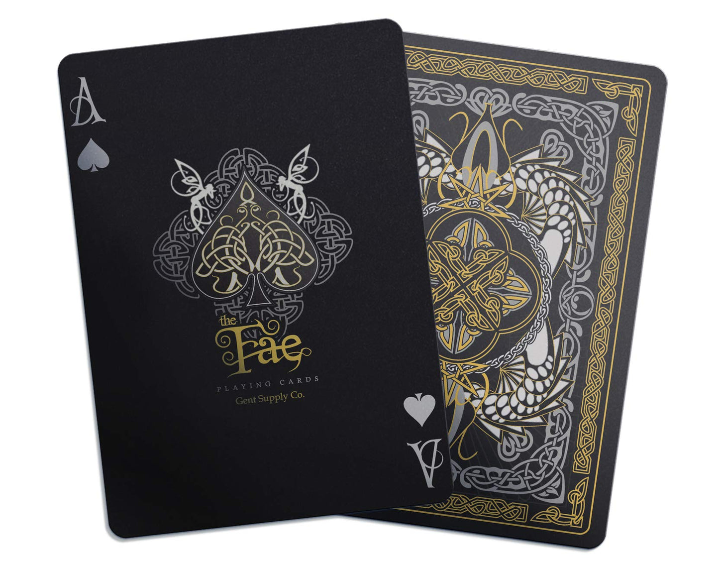 Creatures Of The Fae Playing Cards By Gent Supply - Black, Gold & Silver Edition