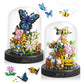 2 Flowers Bouquet Building Set Insect Collection Not Compatible With Lego, Mini Animals Bee & Sunflowers, Butterfly & Rose Botan