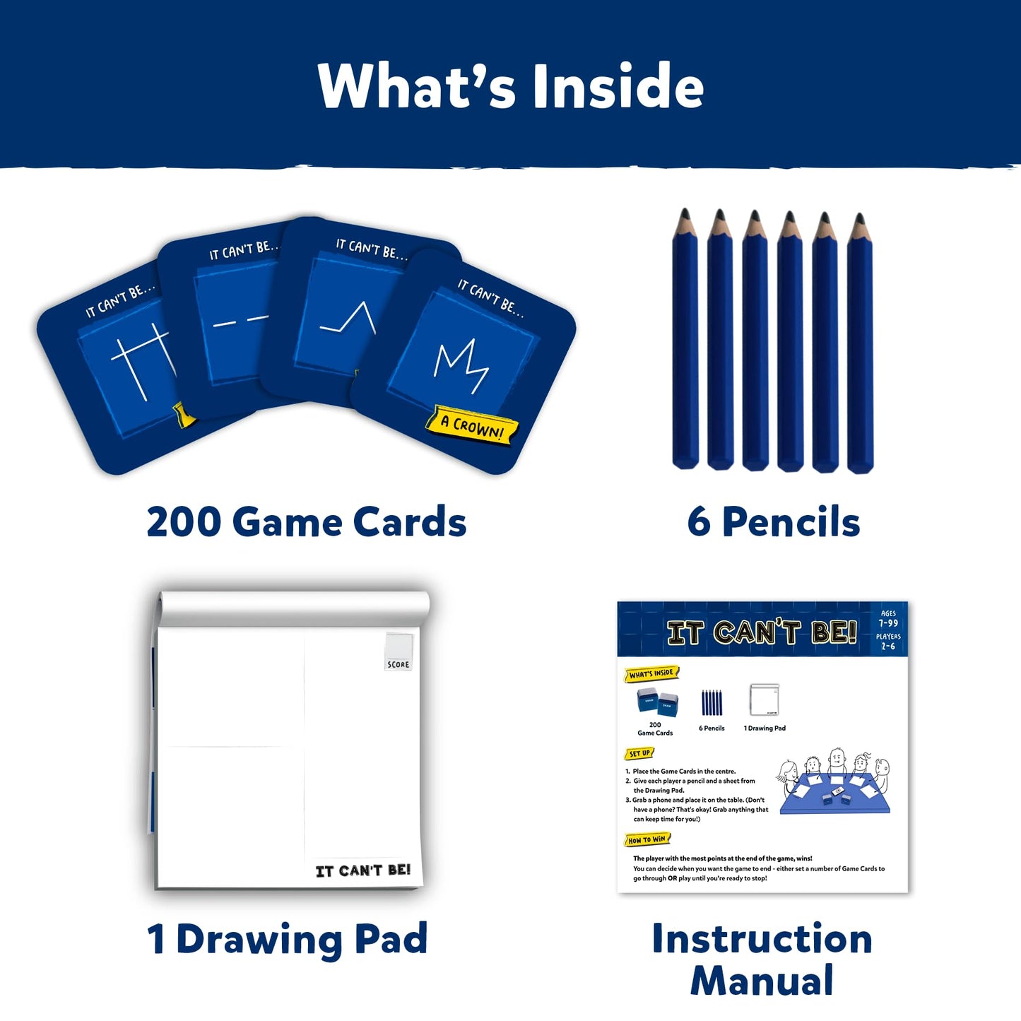 Skillmatics Card & Board Game - It Cant Be, Race to Doodle, Hilarious Drawing Game, Fast-paced Christmas Fun for Families, Part