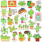 Susihi Cute Cactus Stickers For Kids Cactus Vinyl Stickers For Water Bottle Waterproof Plant Stickers Pack(50Pcs)