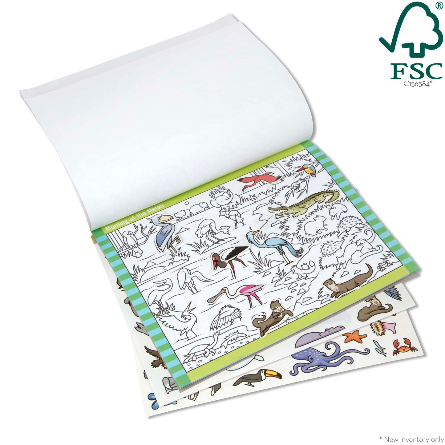 Melissa & Doug Seek and Find Sticker Pad - 400+ Stickers, 14 Scenes, Multicolor, Paper, Model 30152, Arts and Crafts for Kids Ages 4+