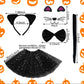 Hikkcos Black Cat Costume For Girls Cat Costume Set Cat Noir Costume Black Cat Halloween Costumes Cat Ears And Tail Set For Kids