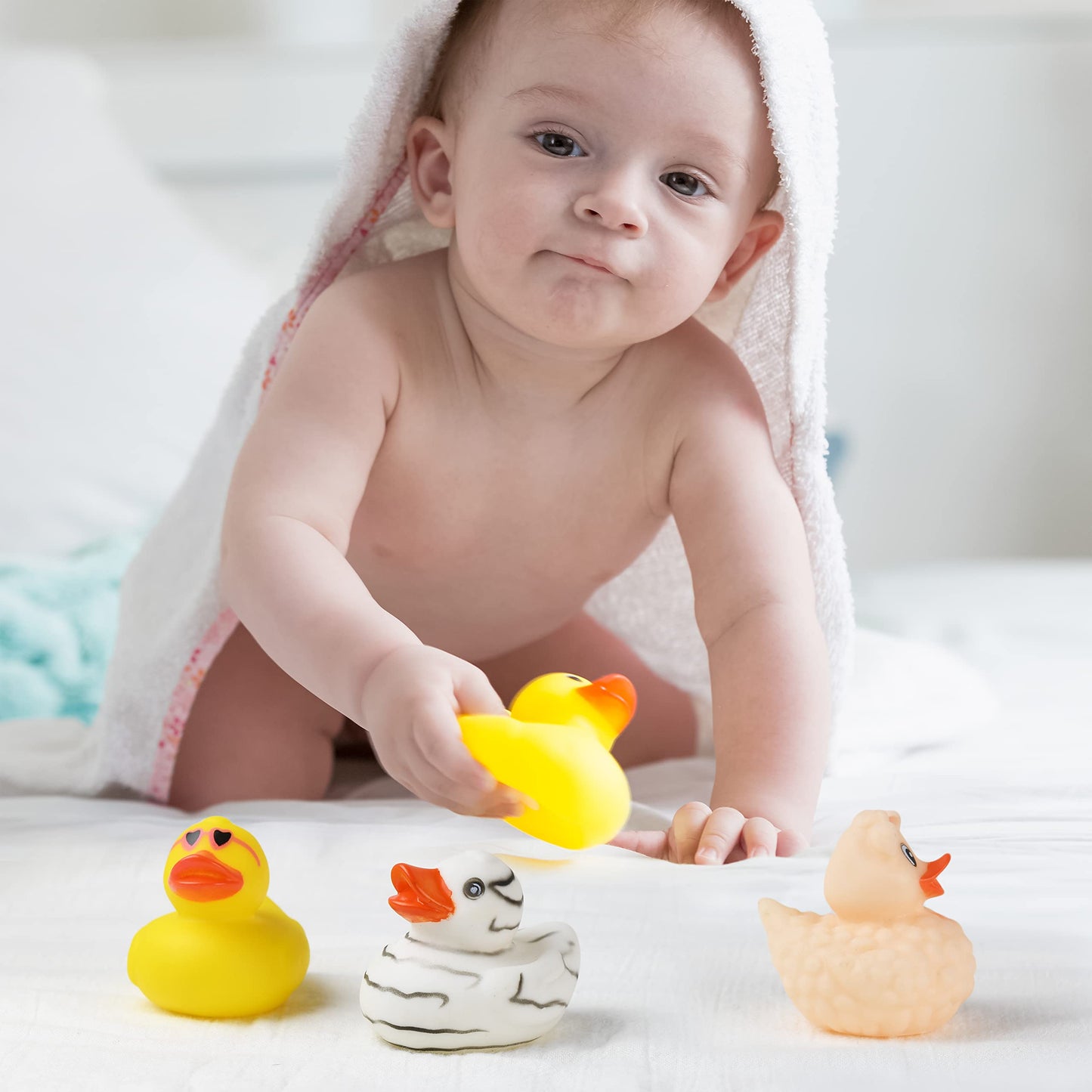 Rubber Ducks For Jeep Ducking 50 Pcs Assorted Rubber Ducks For Duckies Games, Jeeps Ducking / Cruise Ships And Bath / Pool Play - Small 2 Inch Rubber Duck